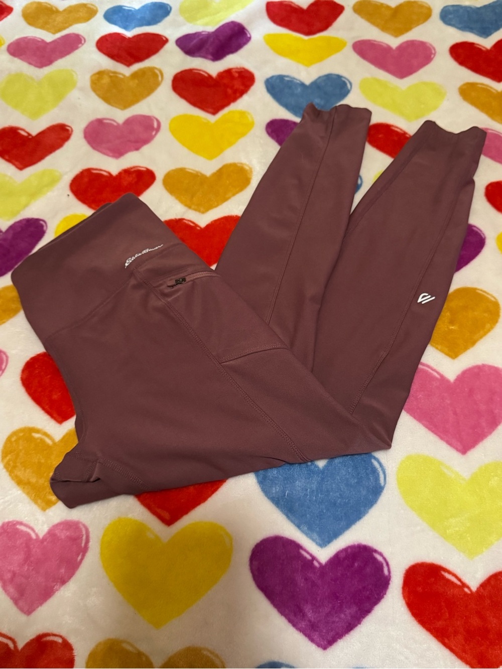 Eddie Bauer Plum Active Leggings with Side zip Pocket